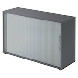 Artikelbild 1 für HAMMERBACHER Rollladenschrank grafit, silber 1 Fachboden 120,0 x 40,0 x 74,8 cm, Artikelnummer 992814