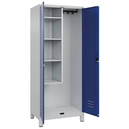 Artikelbild für CP Putzmittelschrank Classic Plus 080110-02 S10003 enzianblau, lichtgrau 80,0 x 50,0 x 195,0 cm, aufgebaut, Artikelnummer 175374