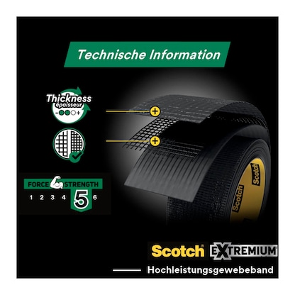 Artikelbild 5 für Scotch Extremium™ All Weather Gewebeband grau 48,0 mm x 27,4 m 1 Rolle, Artikelnummer 570786