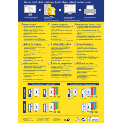 Artikelbild 3 für 210 AVERY Zweckform Ordneretiketten L4760-25 weiß, Artikelnummer 345611