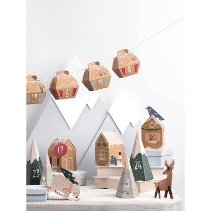 Artikelbild 6 für folia Adventskalender Bergdorf mehrfarbig, Artikelnummer 794984