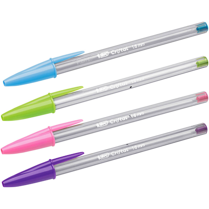 Artikelbild 2 für BIC Kugelschreiber Cristal Fun transparent, Schreibfarbe: farbsortiert, 4 St., Artikelnummer 500337