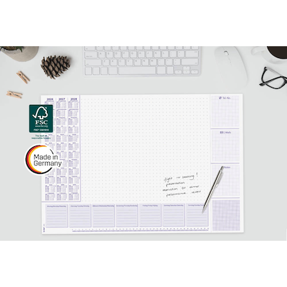 Artikelbild 7 für SIGEL Schreibtischunterlage Lilac 2026/2027/2028 weiß/lila Papier 59,5 x 41,0 cm, 30 Blatt, Artikelnummer 585648