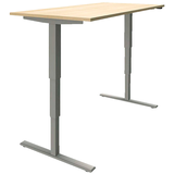 Artikelbild 1 für fm Sidney elektrisch höhenverstellbarer Schreibtisch königsahorn rechteckig, T-Fuß-Gestell silber 160,0 x 80,0 cm, Artikelnummer 135651