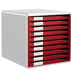 Artikelbild 1 für AKTION: LEITZ Schubladenbox Formular-Set bordeaux 52810028, DIN A4 mit 10 Schubladen mit Prämie nach Registrierung, Artikelnummer 331967