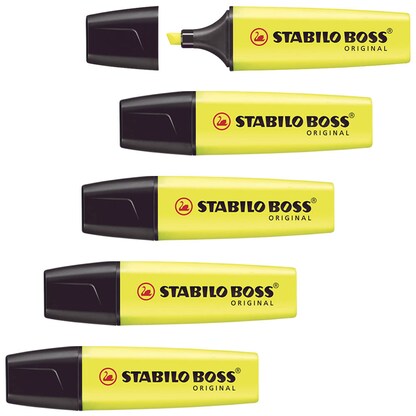 Artikelbild 19 für AKTION: STABILO BOSS ORIGINAL Textmarker gelb, 5 St., Artikelnummer 634313