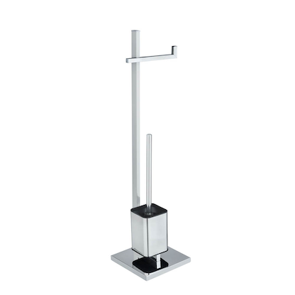 Artikelbild 2 für WENKO WC-Garnitur Quadro silber Metall, Artikelnummer 811964