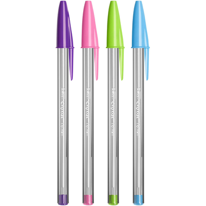 Artikelbild 3 für BIC Kugelschreiber Cristal Fun transparent, Schreibfarbe: farbsortiert, 4 St., Artikelnummer 500337