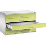 Artikelbild 1 für CP 7100 Planschrank clowngrün, lichtgrau 5 Schubladen 110,0 x 76,5 x 76,0 cm, Artikelnummer 683115