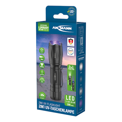 Artikelbild 16 für ANSMANN Action 400 UV LED Taschenlampe schwarz 5,0 cm, 4.200 Lux, 90 Lumen, 3 W, Artikelnummer 629457