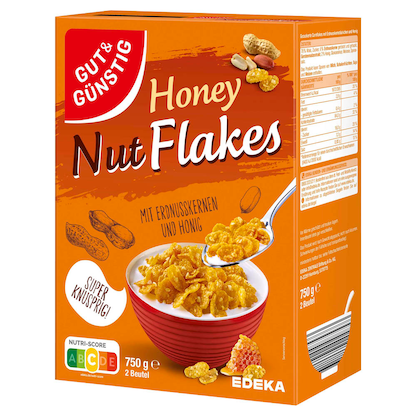 Artikelbild für GUT&GÜNSTIG Honey Nut Flakes 750,0 g, Artikelnummer 263937