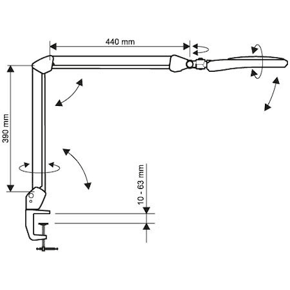 Artikelbild 2 für MAUL MAULsource Lupenleuchte weiß 8 W mit Tischklemme, Artikelnummer 388544