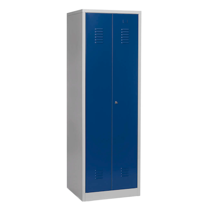 Artikelbild 2 für Gürkan Putzmittelschrank 104432 lichtgrau, enzianblau 60,0 x 50,0 x 180,0 cm, aufgebaut, Artikelnummer 741744