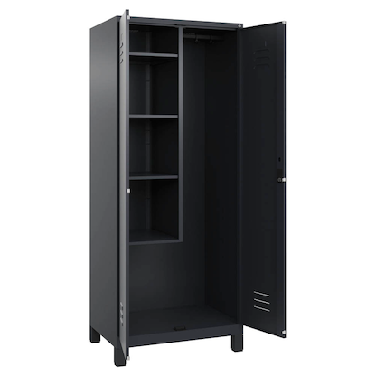 Artikelbild für CP Putzmittelschrank Classic Plus 080110-02 S10011 anthrazitgrau 80,0 x 50,0 x 195,0 cm, aufgebaut, Artikelnummer 175439