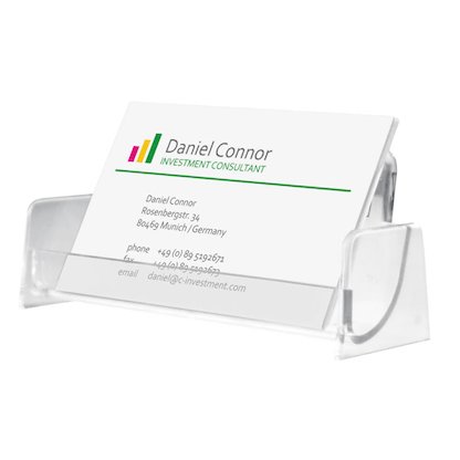 Artikelbild 3 für SIGEL Visitenkartenhalter glasklar, für bis zu 50 Visitenkarten, Artikelnummer 421164