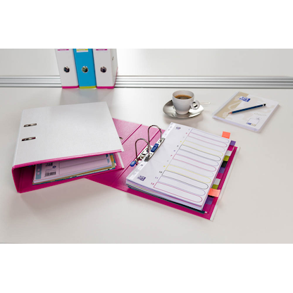 Artikelbild 4 für OXFORD myColour Strong-Line Ordner weiß Kunststoff 8,0 cm DIN A4, Artikelnummer 584573