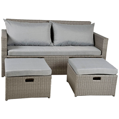 Artikelbild 9 für Garden Pleasure Loungesofa MALTA grau Kunststoff, Metall, 8-teilig, Artikelnummer 897502