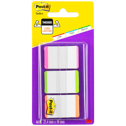 Artikelbild 4 für Post-it® Index Strong Haftmarker farbsortiert 3x 22 Streifen, Artikelnummer 223297