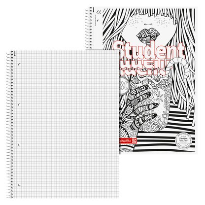 Artikelbild für BRUNNEN Collegeblock ZENart Lineatur 28 kariert DIN A4 Innen- und Außenrand, 1 St., Artikelnummer 163044