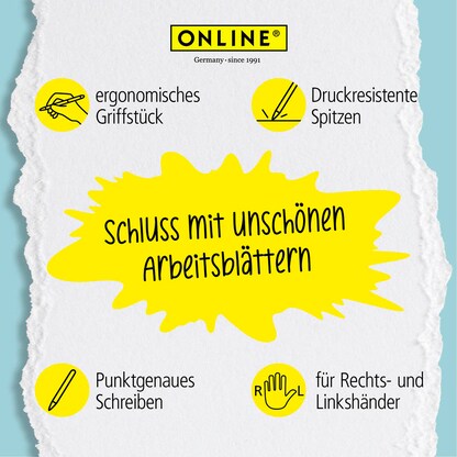 Artikelbild 6 für ONLINE® MagiXX Tintenroller schwarz/silber 0,7 mm, Schreibfarbe: blau, 1 St., Artikelnummer 238186