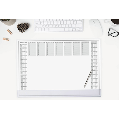Artikelbild 3 für SIGEL Schreibtischunterlage Protect 2026/2027 weiß Papier 59,5 x 41,0 cm, 40 Blatt, Artikelnummer 585731