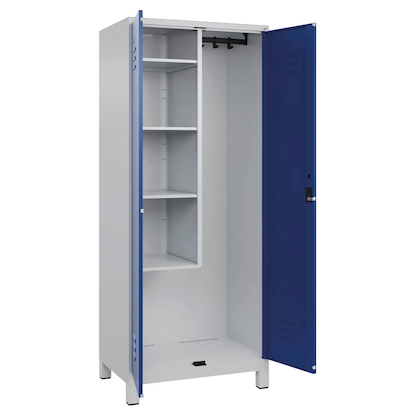 Artikelbild für CP Putzmittelschrank Classic Plus 080110-02 S10017 enzianblau, lichtgrau 80,0 x 50,0 x 195,0 cm, aufgebaut, Artikelnummer 175469