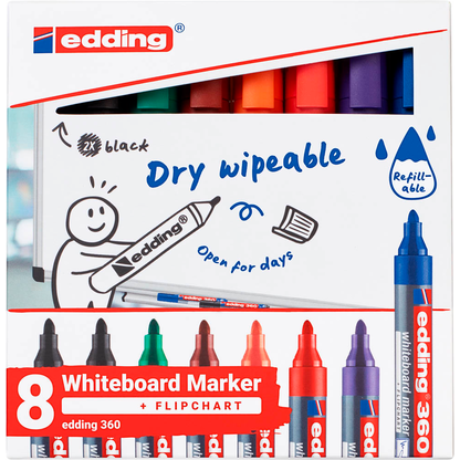 Artikelbild für edding 360 Whiteboard-Marker farbsortiert 1,5 - 3,0 mm, 8 St., Artikelnummer 511166