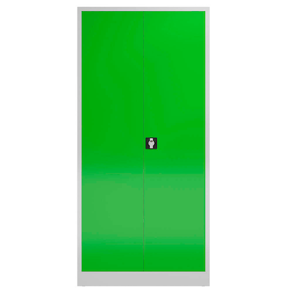 Artikelbild 3 für ClassiX Metallschrank X-530365 lichtgrau, gelbgrün 92,0 x 60,0 x 194,5 cm, aufgebaut, Artikelnummer 184307