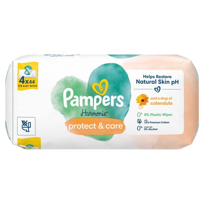 Artikelbild 3 für Pampers® Feuchttücher protect & care Harmonie™ 1-lagig weiß, 176 St., Artikelnummer 273934