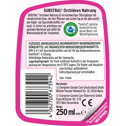 Artikelbild 2 für SUBSTRAL® Orchideen-Nahrung Orchideendünger 250,0 ml, Artikelnummer 368649