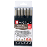Artikelbild 1 für 4 + 2 GRATIS: Sakura Pigma Micron Fineliner schwarz 0,2 + 0,25 + 0,3 + 0,35 + 0,45 + 0,5 mm, 4 St. + GRATIS 2 St., Artikelnummer 711596