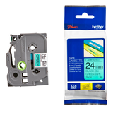 Artikelbild 1 für brother Schriftband TZe-751 TZE751, 24 mm schwarz auf grün, Artikelnummer 653543