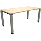 Artikelbild 1 für fm Sidney höhenverstellbarer Schreibtisch königsahorn rechteckig, 4-Fuß-Gestell Quadratrohr silber 160,0 x 80,0 cm, Artikelnummer 135907