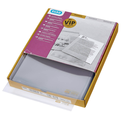 Artikelbild 4 für 100 ELBA Sichthüllen DIN A4 glasklar glatt 0,14 mm, Artikelnummer 150532