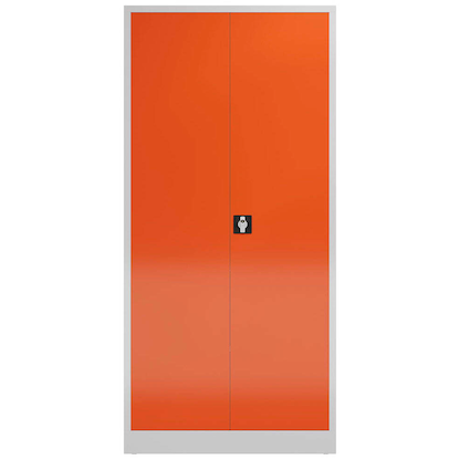 Artikelbild 3 für ClassiX Metallschrank X-530364 feuerrot, lichtgrau 92,0 x 60,0 x 194,5 cm, aufgebaut, Artikelnummer 184329