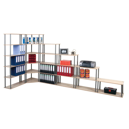 Artikelbild 13 für SZ Metall Eckregal buche, ahorn 60,0 x 60,0 x 39,0 cm, Artikelnummer 370007