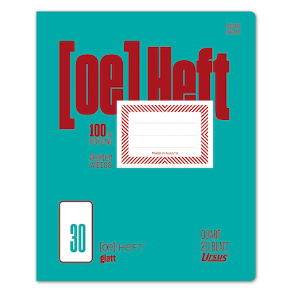 Artikelbild 2 für Ursus Schulheft OE Recycling Lineatur 30 glatt quart ohne Rand, 20 Blatt, Artikelnummer 405593