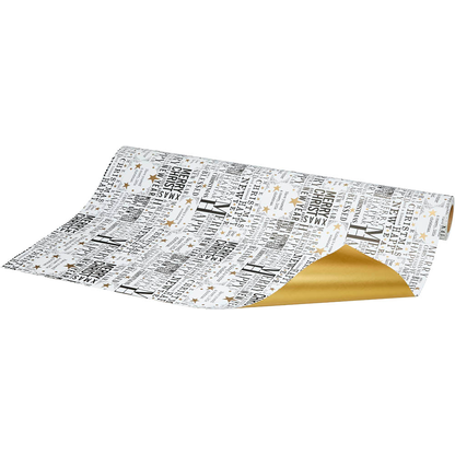 Artikelbild 3 für JUNG SCHÖNER VERPACKEN Geschenkpapier Wishes Schrift mehrfarbig beidseitig bedruckt, 20,0 m, Artikelnummer 726541