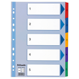 Artikelbild 1 für Esselte Ordnerregister DIN A4 Vollformat 1-5 farbig 5-teilig, 1 Satz, Artikelnummer 352815