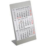 Artikelbild 1 für Tischkalender Edelstahl 2026/2027 silber matt, Artikelnummer 547937