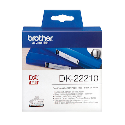 Artikelbild 2 für brother Endlospapierrolle für Etikettendrucker DK22210 weiß, 29,0 mm, 1 x 1 Etiketten, Artikelnummer 639211