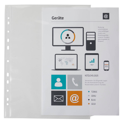 Artikelbild 4 für 10 EICHNER Organisationshüllen DIN A4 transparent glatt, Artikelnummer 321994
