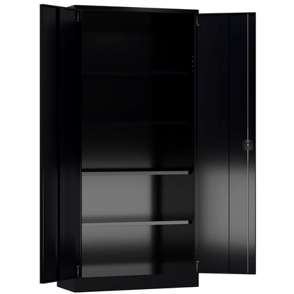 Artikelbild für ClassiX Metallschrank X-530359 tiefschwarz 92,0 x 50,0 x 194,5 cm, aufgebaut, Artikelnummer 184356