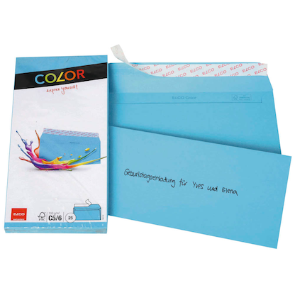 Artikelbild 2 für ELCO Briefumschläge Color DIN lang ohne Fenster intensivblau haftklebend 25 St., Artikelnummer 295419