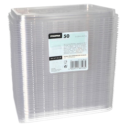 Artikelbild 4 für 50 STARPAK Deckel für Einweg-Menüschalen 23,4 x 18,7 cm, Artikelnummer 823114