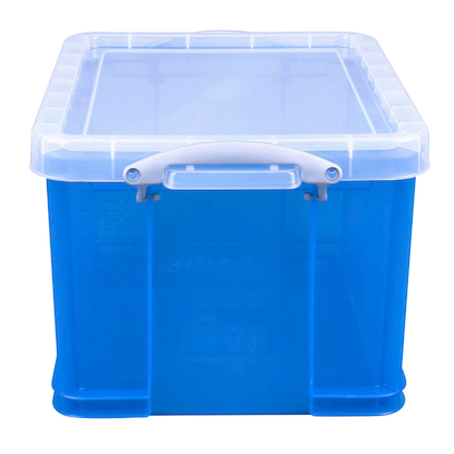 Artikelbild 2 für Really Useful Box Aufbewahrungsbox 35,0 l transparent, blau 48,0 x 39,0 x 31,0 cm, Artikelnummer 305495