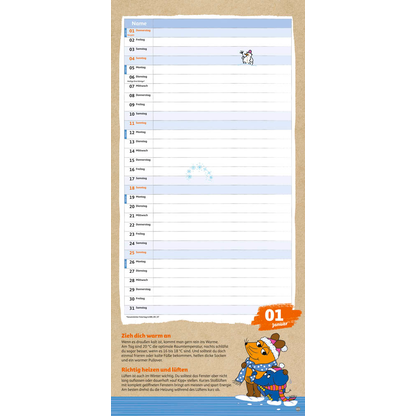 Artikelbild 2 für Heye Familienkalender Maus 2026, Artikelnummer 551568