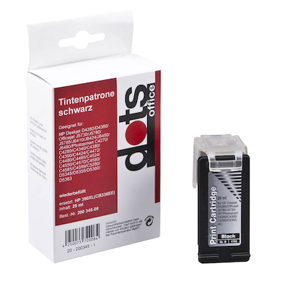 Artikelbild 6 für dots schwarz Druckerpatrone kompatibel zu HP 350XL (CB336EE), Artikelnummer 200345