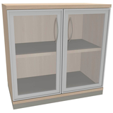 Artikelbild 1 für fm Aktenschrank Sidney, 4260267328842 akazie, Acrylglas klar 1 Fachboden 80,0 x 44,2 x 78,1 cm, Artikelnummer 564894