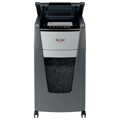 Artikelbild 13 für Rexel Optimum AutoFeed+ 225M Aktenvernichter mit Partikelschnitt P-5, 2 x 15 mm, bis 225 Blatt, schwarz, Artikelnummer 267532